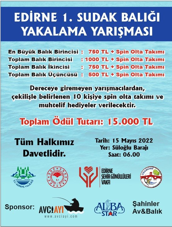 1. Süloğlu Sudak Turnuvası